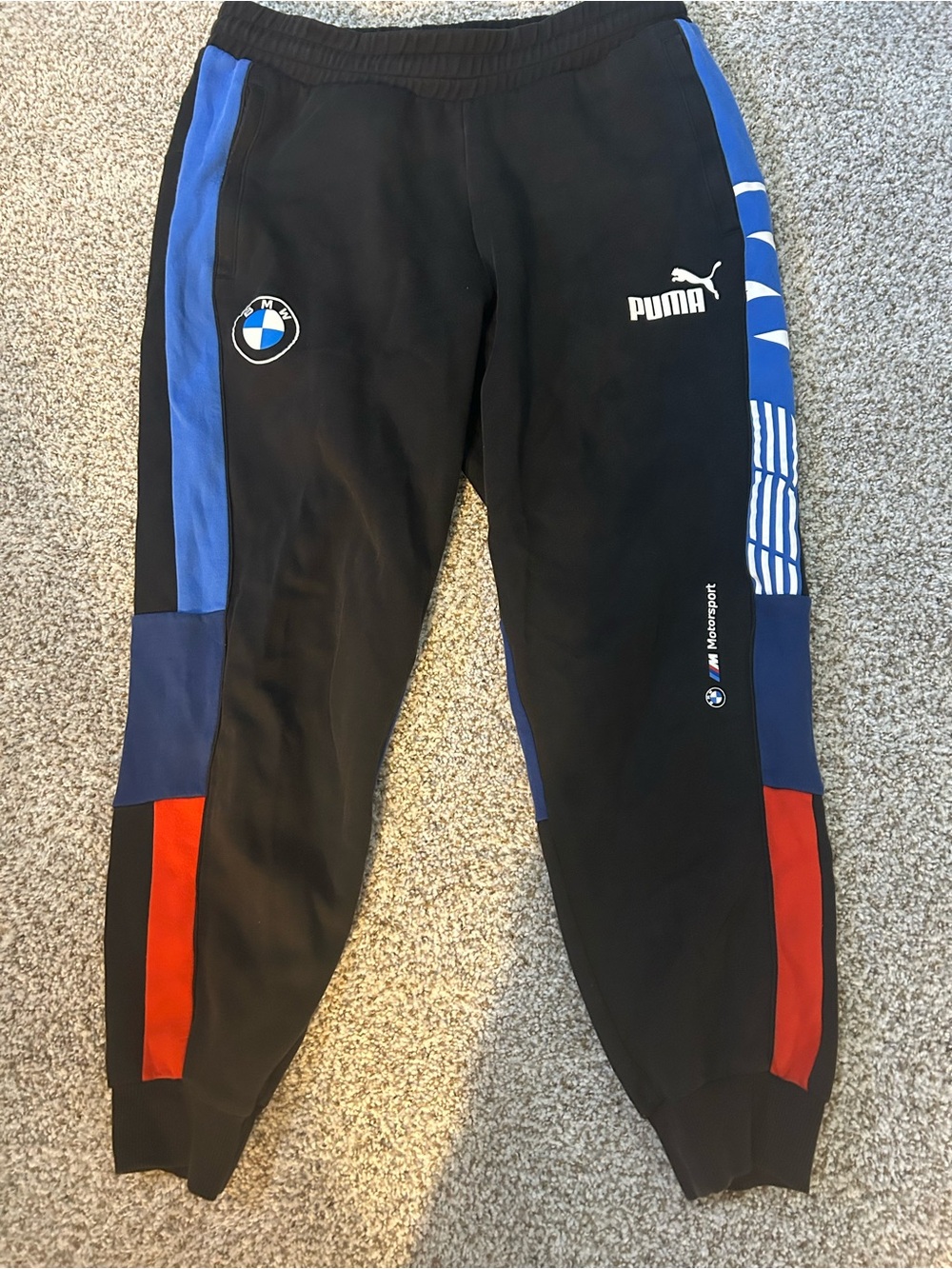 Puma Men’s  Black, Blue & Red BMW Motorsport Joggers